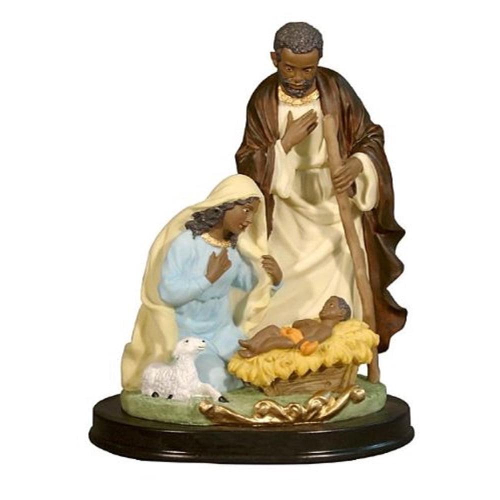 African American Holy Family Nativity Scene Religious Christmas
