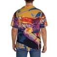 thumbnail image 3 of Gaeub Colorful Gecko Jungle Art Men's Lapel Short Sleeve Shirt,Cuban Shirts For Men,Short Sleeve Button Down Men, Soft and Breathable for Outdoors Party Travel-3X-Large, 3 of 5