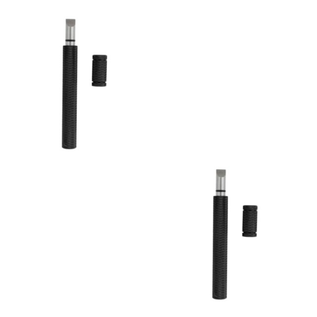 Ruiboury Premium Golf Club Iron Groove Sharpener Effective Cleaning Tool Black 11x1.2cm 2Set