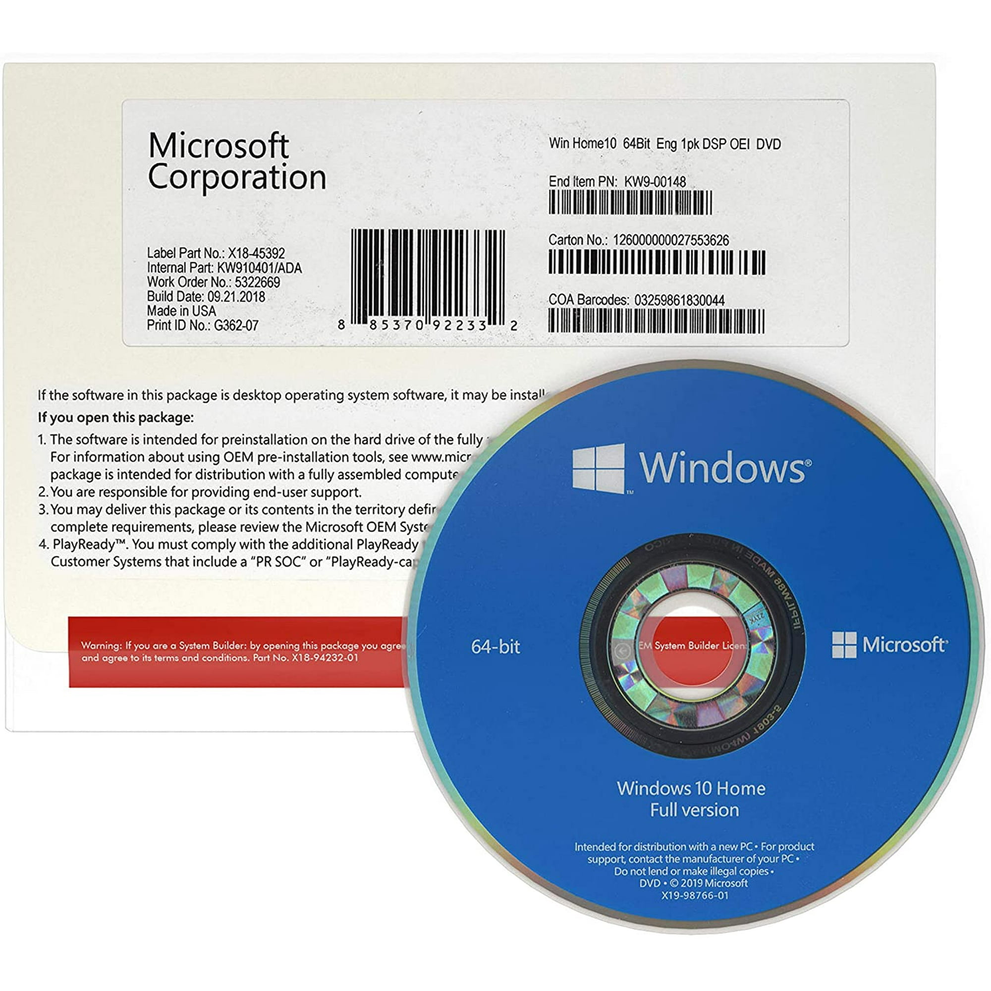 MS Windows 10 Home 64-bit (DVD) - Walmart.ca