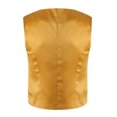 thumbnail image 5 of Mens Suit Vest Lapel V Neck Waistcoat Business Formal Sleeveless Jacket Yellow XL, 5 of 7