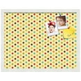 thumbnail image 2 of PinPix 22x17 Custom Cork Bulletin Board Yellow Polka Dot Poster Board Has a Fabric Style Canvas Finish, Framed in Yellow Polka Dot, by ArtToFrames (PinPix-569), 2 of 6