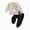 T246-Beige, variant on NOLDARES Toddler Baby Boy Fall Clothes Embroidery outfit Long Sleeve Top Jogger Pant Set(T246-Khaki)