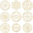 thumbnail image 3 of 9 pegatinas de metal de 1,6 x 1,6 pulgadas con temática religiosa, autoadhesivas, doradas, con símbolos de Reiki dorados, para álbumes de recortes, manualidades con resina, decoración de teléfonos y, 3 of 8