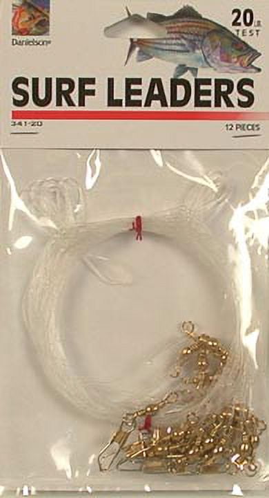 Danielson Mono Nylon Surf Fishing Leader, 15#, 36", 12-pack