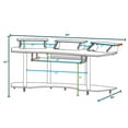 thumbnail image 3 of ACME Eleazar Wooden 4-Shelf Music Recording Studio Desk in Natural Oak, 3 of 7