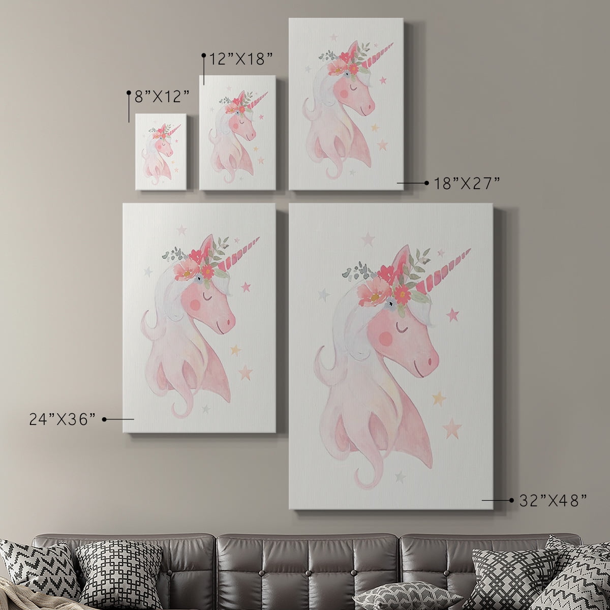 Sweet Unicorn II Premium Gallery Wrapped Canvas - Ready to Hang