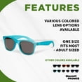 thumbnail image 2 of Velvet Smooth Sunglasses Set of 10, Bulk Pack - UV Protection, Perfect for Party, Beach, Pool, Outdoor Events - T Blue, 2 of 5