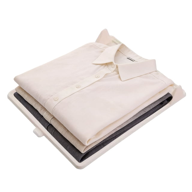 Decoration T Shirt Organizer Board White Stackable Storage Shirt Organizer For Closet And Shelves Foldable T Shirt Stacker With Breathable Design For Wrinkle