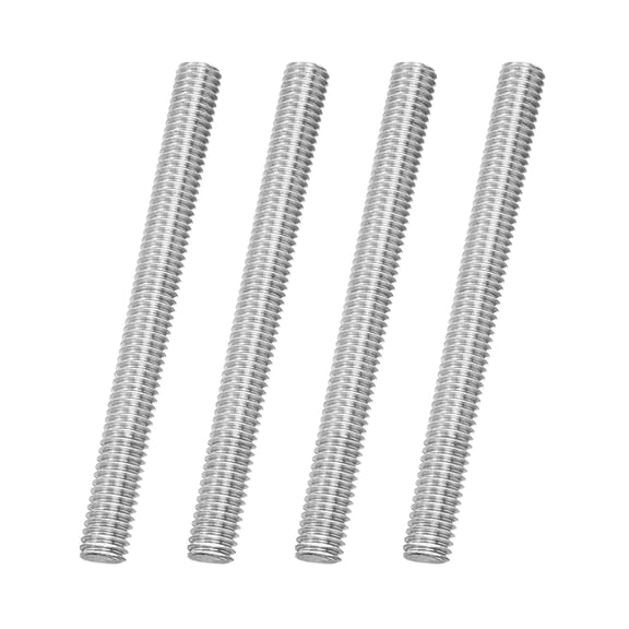 Uxcell 4Pack M6x65mm 316 Stainless Steel Fully All Threaded Rod Studs, 1mm Pitch