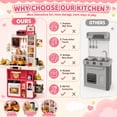 thumbnail image 5 of JoyStone 69PCS Kids Kitchen Playset,Play Kitchen Toy with Realistic Lights & Sounds,Pretend Steam, Play Sink & Oven, Menu Board & Other Kitchen Accessories Set for Toddlers, 5 of 10