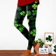 thumbnail image 2 of Wangmeiwg St Patricks Day Leggings for Women Women's Printed High Waist Yoga Tights with Control for Fitness and Sport Activities Black XXL, 2 of 4