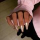 thumbnail image 1 of Press On Nails JOYVVEW, francés, cuadrado, cromado, degradado, 30 unidades, 1 of 5