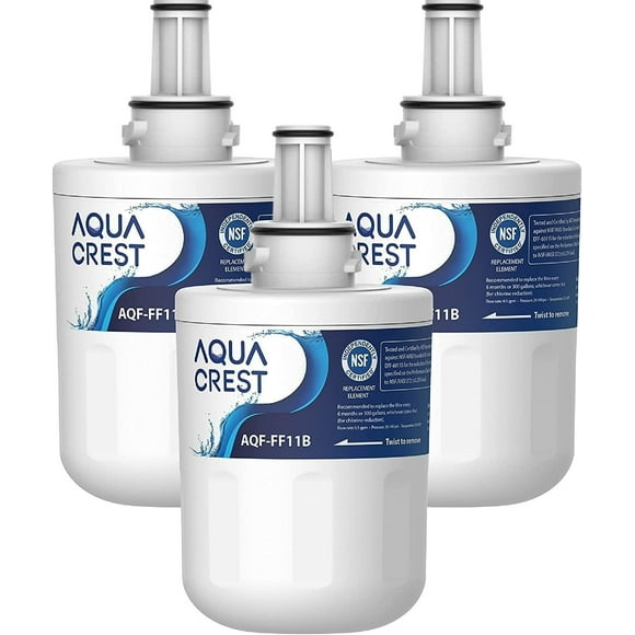 AQUA CREST AQF-FF11B Refrigerator Water Filter, Replacement for Samsung® DA29-00003G, DA29-00003B, DA29-00003A, Aqua-Pure Plus, HAFCU1, RFG237AARS, FMS-1, RS22HDHPNSR, RSG257AARS, WSS-1, 3 Pack