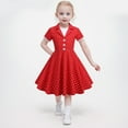 thumbnail image 2 of ANINEO Kids 'Sabrina' Vintage Polka Dot 50's Girls Dress, 2 of 6