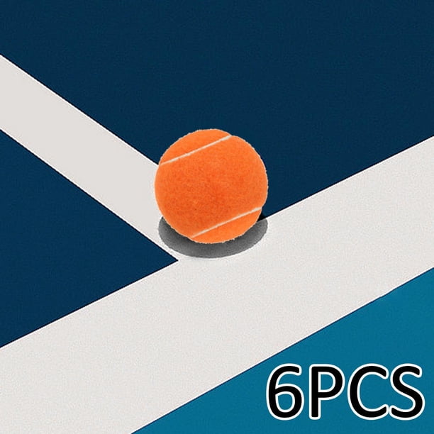 Lot De 6 Balles De Tennis D'entraînement – Diamètre 6,4 Cm, En Caoutchouc Et Feutre, Résilientes, Durables – Pour Débutants, Loisirs, Compétitions
