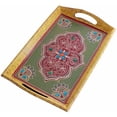 thumbnail image 1 of Benzara BM123958 Handmade Wooden Decorative Tray, Multi Color, 1 of 1