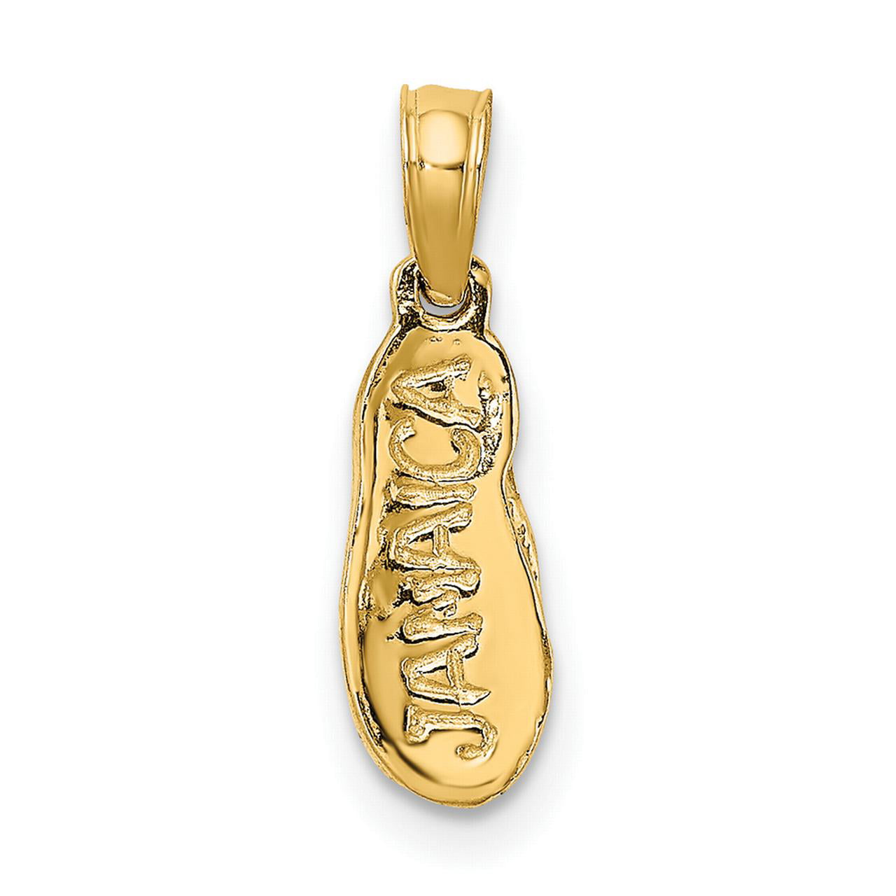 FJC Finejewelers 14k Yellow Gold Jamaica Single Flip-flop Charm