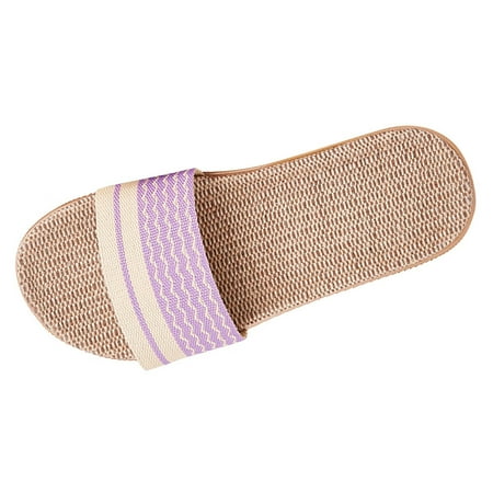 

Mackneog Slippers For Ladies Women Breathable Bohemia Beach Slip On Shoes Flats Casual Sandals Gift on Clearance