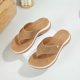 thumbnail image 1 of Sandalias Sandalias Mujeres Rhinestone Beach Shoes Anti-Slip Summer Arch (38) Brown, 1 of 9