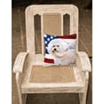 thumbnail image 2 of Carolines Treasures BB9705PW1818 Bichon Frise 2 Patriotic Fabric Decorative Pillow  18H x18W multicolor, 2 of 2