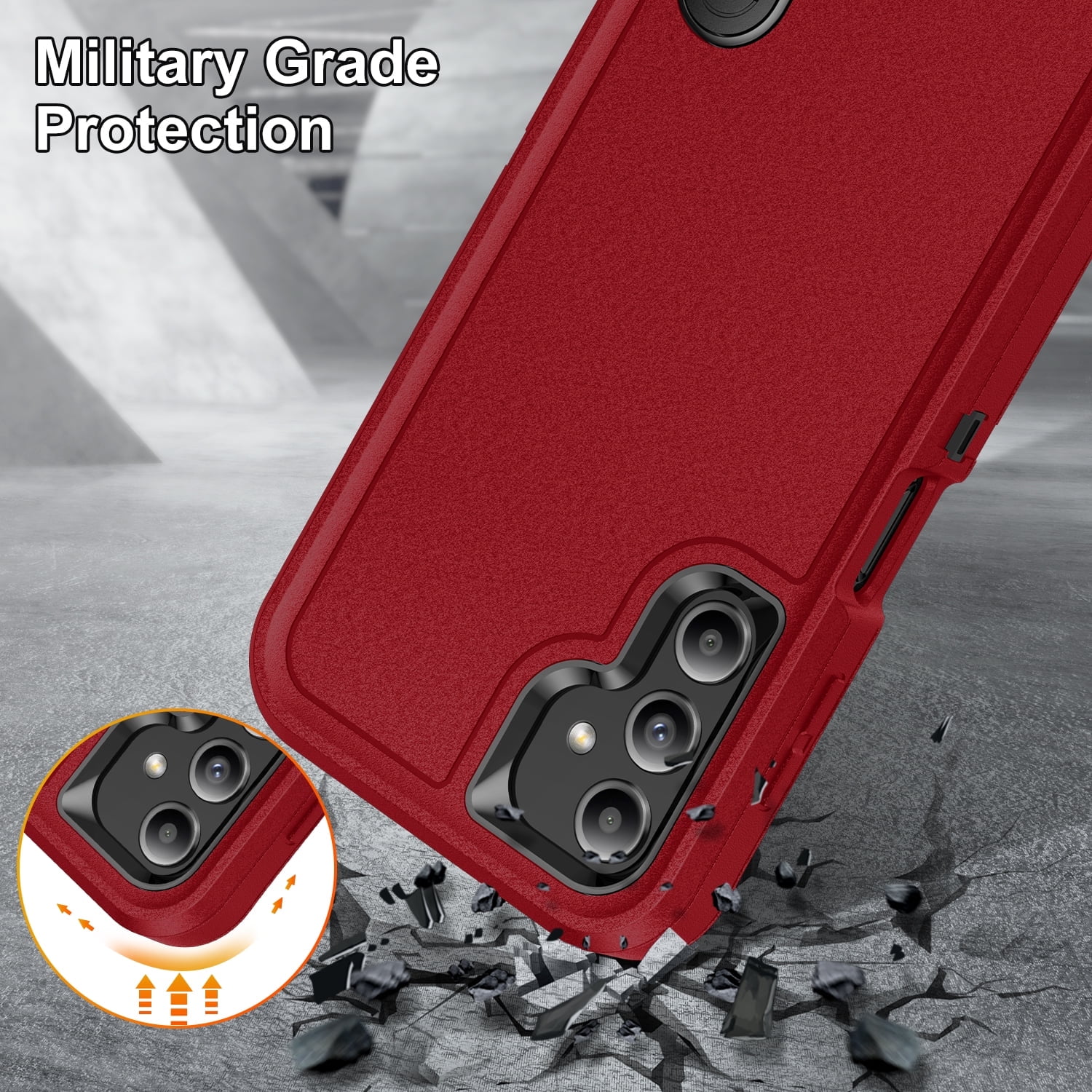 New Case for Samsung Galaxy A54 5G 6.4 inch,Heavy Duty 3 Layer Military Protection with Hidden Kickstand Shock Resistant Armor Hybrid Bumper Rugged Rubber Phone Cover,7 Color