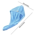 thumbnail image 3 of Toalla de microfibra de rápida absorción para secar el cabello – Turbante supersuave para mujer con cierre de botón seguro, 3 of 6