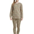 thumbnail image 2 of MIASHUI Ensemble de Pyjama pour Filles Ensemble de Détente à Manches Longues Pyjama à Imprimé Floral, Vert Pâle, 11-14 Ans, 2 of 8