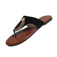 thumbnail image 2 of Bkhluea Women Flip Flop Sandals Metal Ornament Shoes Comfortable For Beach Travel Casual Daily Outdoor Walking Activities, 2 of 7