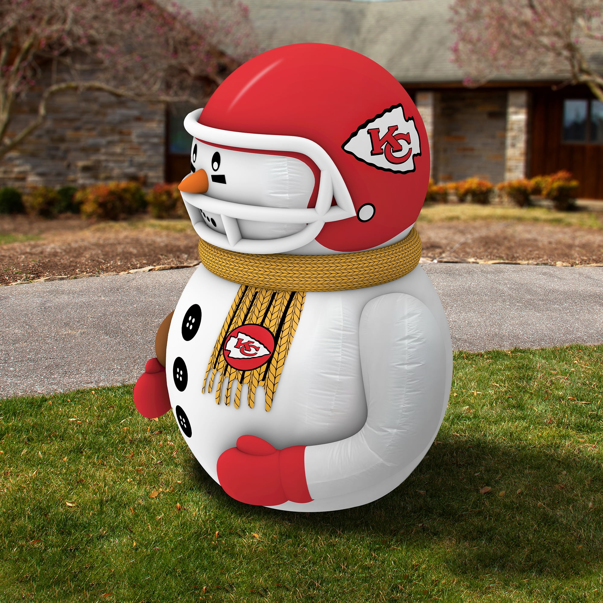 Kansas City Chiefs 7' Inflatable Snowman Player
