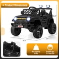 thumbnail image 3 of Gymax Camion Voiture pour Enfants 12 V à Batterie, Véhicule Électrique pour Tout-Petits avec 3 Vitesses, Noir, 3 of 10