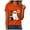 Orange, variant on mgoYE Halloween Tshirts Women Plus Size Halloween Shirts Crew Neck Loose Tee Tunic Tops Womans Shirts(Black,S)