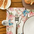 thumbnail image 4 of Sm:)e Flowers Bird Butterfly Spring Placemats Set of 4, 12x18 Inch Seasonal Summer Table Mats for Party Kitchen Dining Decoration, 4 of 8