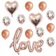 thumbnail image 1 of 15 Uds. Conjunto de decoraciones de globos de película de aluminio de confesión de amor de oro rosa, globos de confeti y pancarta de fondo para decoración de fiesta, 1 of 3
