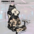thumbnail image 2 of Jiueut Hibiscus Palm Leaf Pattern Gaming Chair Cover Set of 4, Breathable Rotating Chair Slipcover Covers with Elastic Bottom Thick Computer Reclining Chair Slipcover Protector with Armrest Cover, 2 of 7