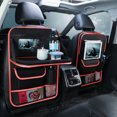 thumbnail image 1 of Car  Back Storage Bag Car Backseat Organizer Car Backseat Multi Pocket Car  Back Protector Car  Back Storage Bag Hanging Oxford Fabric Large Space With Touch Screen Transparent, 1 of 8