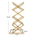 thumbnail image 2 of Household Essentials Bamboo Adjustable Folding Clothes Drying Rack, Upscale Laundry Rack with 16 Coated Metal Dowels, Environmentally Friendly, Stable Frame, 2 of 12