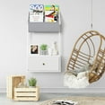 thumbnail image 4 of Floating Nightstand Floating Shelves for Wall 16.5" White Floating Shelf with Drawer and 3-Tier Bookshelf for Bedroom, Living Room, Kids Room (White), 4 of 7