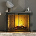 thumbnail image 5 of Fire Beauty Fireplace Screen with 2 Hinged Doors - Handcrafted Solid Steel Frame, Heavy Duty Metal Mesh & Powder Coat Finish, Spark Guard, 5 of 8
