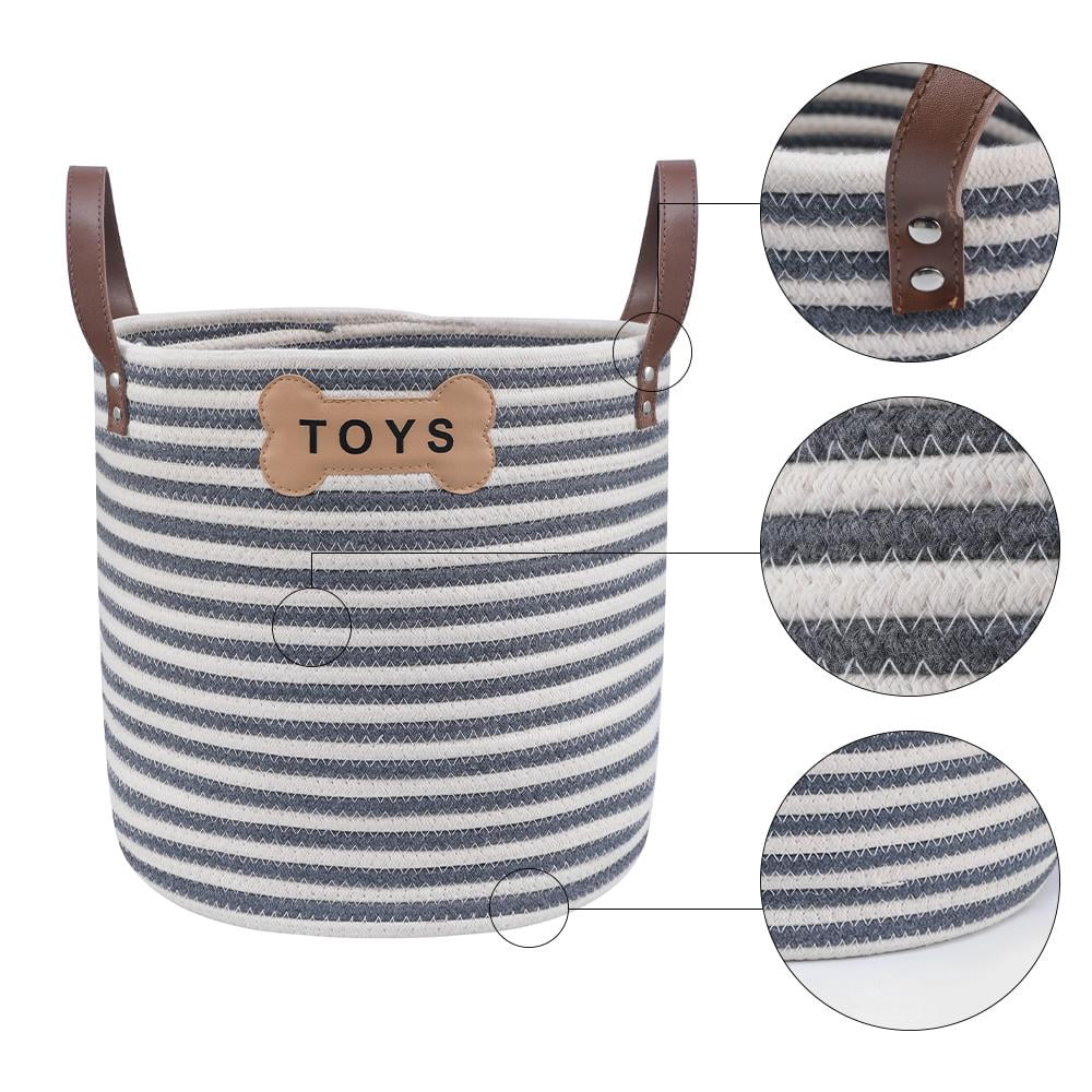 Park Life Designs Sienna pet Toy Basket w/ Handle - Dogs