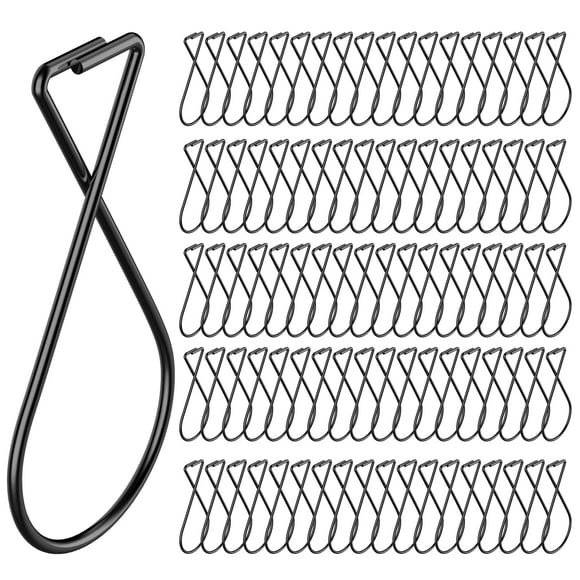 Ninoge 90 Pack Ceiling Hook Clips, Drop Ceiling Hooks, Grid Ceiling Hanging Hooks Clips, Ceiling Clips for Hanging, Drop Clips for Office Home Stores Classroom and Wedding Decorations, Black