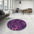 thumbnail image 3 of Ahgly Company Indoor Rectangle Patterned Dark Orchid Purple Area Rugs, 2' x 5', 3 of 6