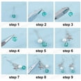 thumbnail image 4 of Kit para hacer aretes con temática oceánica (1 caja, 8 pares) con dijes de tortuga marina, concha de cauri, cuentas de turquesa sintéticas y de vidrio., 4 of 9