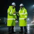 thumbnail image 6 of ProtectX High Visibility Waterproof Rain Coat for Men, Reflective One-piece Rain Jacket, Heavy Duty Long Rain Suit, Hi Vis Safety Gear with 300D Oxford, Green, Small, 6 of 7