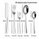 thumbnail image 2 of Juego De Cubiertos De Cuchillo, Tenedor Y Cuchara, 30 Piezas Malubero Plata, 2 of 5