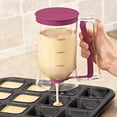 thumbnail image 1 of Jetcloudlive 900ML Batter Dispenser Pancake Cupcake Batter Separator with Measuring Label and Squeeze Handle Bracket Cookie Cake Waffles Cream Speratator Measuring Baking Tools, 1 of 6