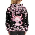 thumbnail image 4 of DISNIMO Girls Axolotl Hoodie Kids Cherry Blossom Hoodies for Boys 6-7 Hoodie Sweatshirts Hoodies Girl Pullover Sweatshirt with Hoodie Kids Sports Hoodie with Pockets Children, 4 of 7