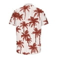 thumbnail image 5 of ZCFZJW Mens Hawaiian Tropical Palm Tree Shirts Lightweight Casual Summer Short Sleeve Button Down Beach T-Shirts Fashion Vacation Outfit Clothes Brown XXXL, 5 of 5