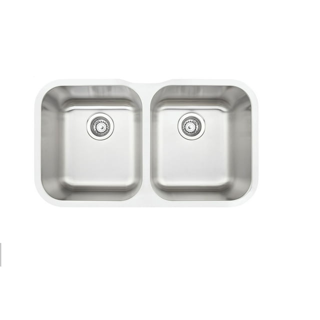 Stainless Steel undermount Kitchen Sink - 31 inch double bowl - 18 Gauge