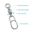 thumbnail image 3 of 28Lbs Fishing Swivels Snaps Stainless Steel Barrel Swivels Ball Bearing 30 Pack, 3 of 6